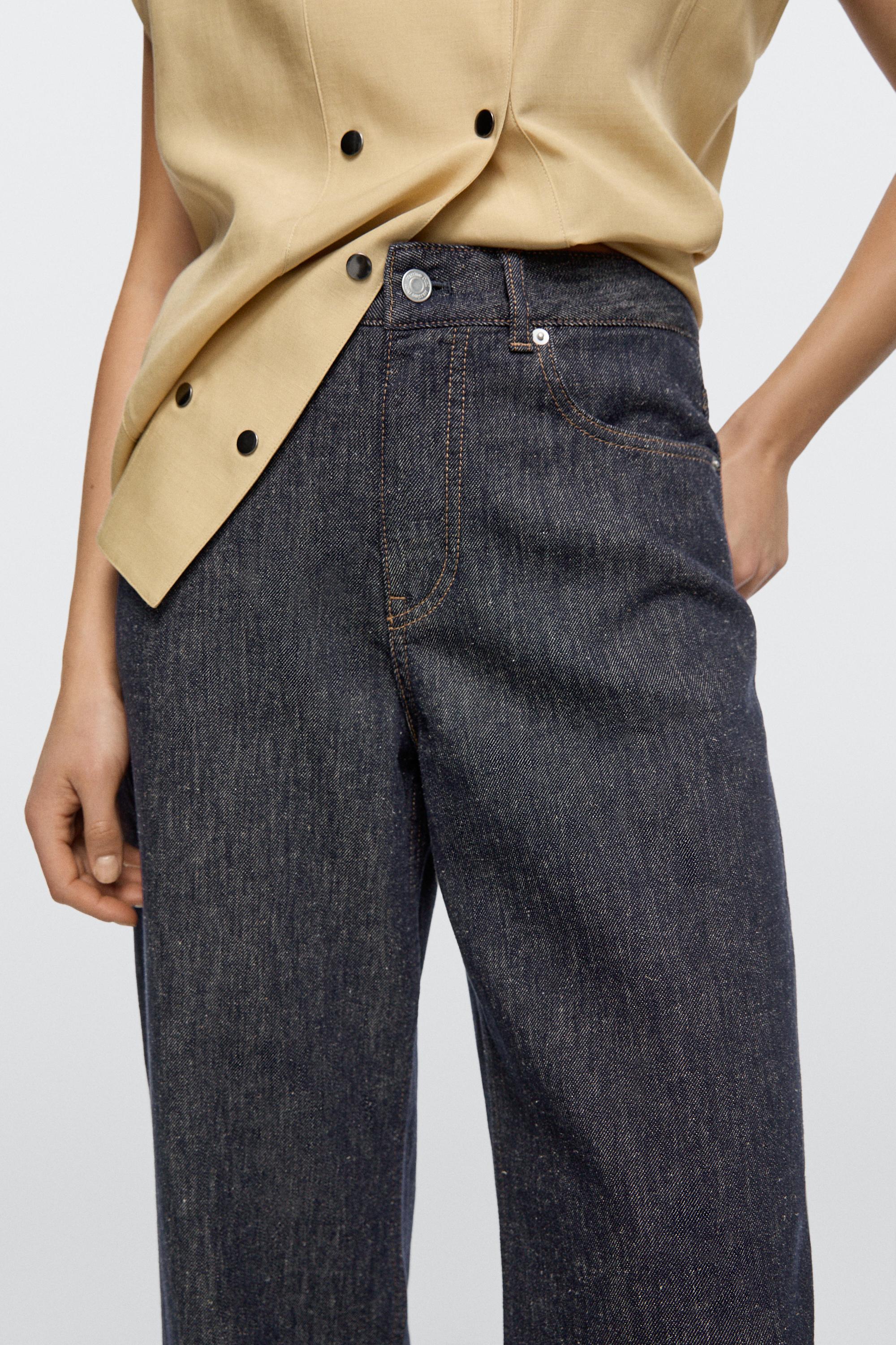 Jean barrel fit taille haute